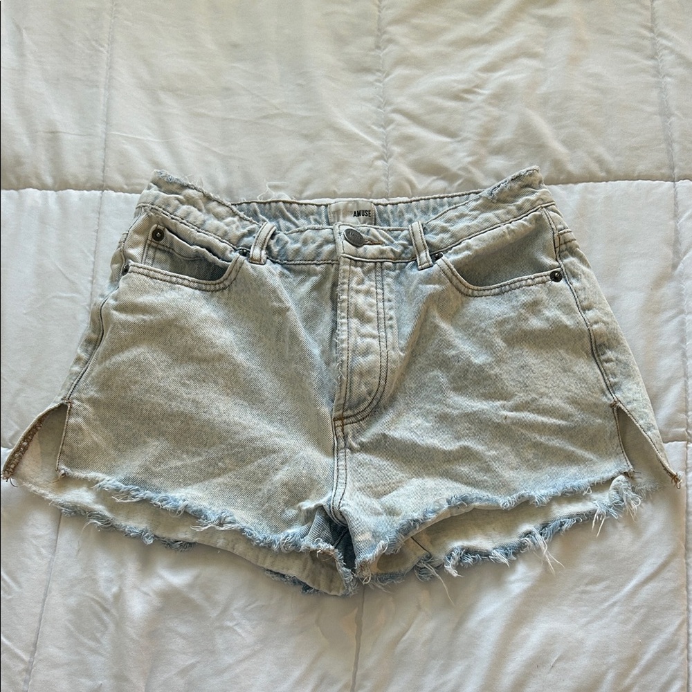 Amuse Society Light Blue Jean Shorts